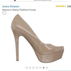 Jessica Simpson Nude Platform Heels